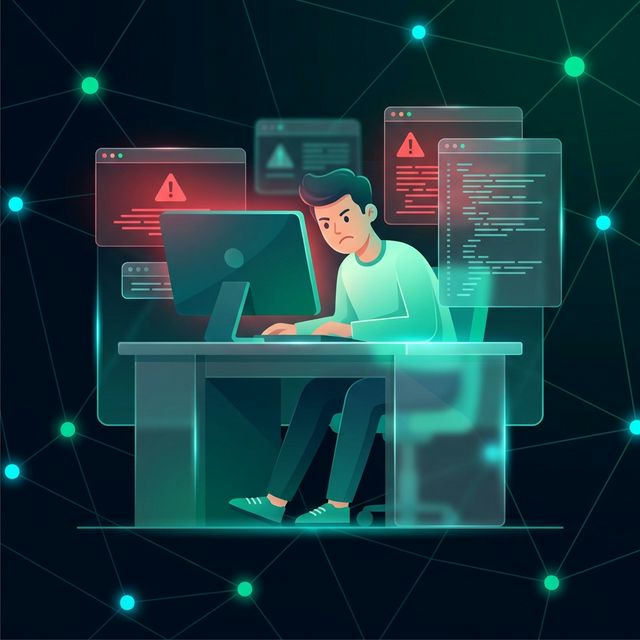 Frustrated at computer